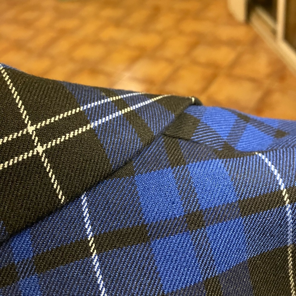 Alice + Olivia Black and Blue Checkered Blazer - Picture 7 of 8